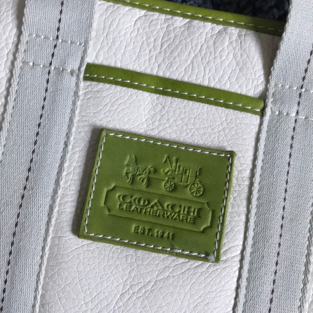 Coach White Leather Handbag